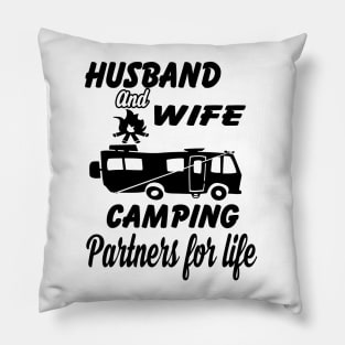 husband and wife camping partner for life Pillow