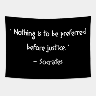 Socrates Justice Quote Tapestry