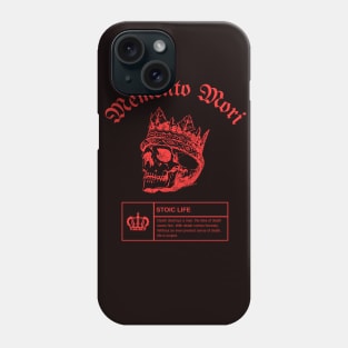 Stoic Quotes Memento Mori Skull Phone Case