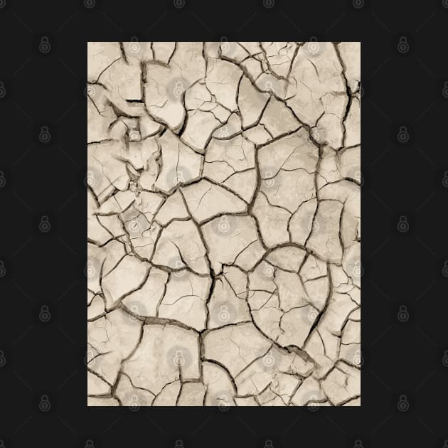 Cracked dry soil by Creatum
