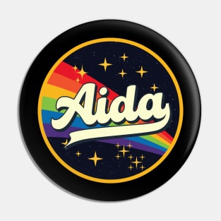 Aida // Rainbow In Space Vintage Style Pin