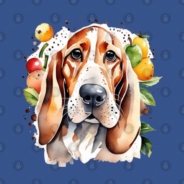 Cute dog and fruits basset hound dog gifts for all by WeLoveAnimals