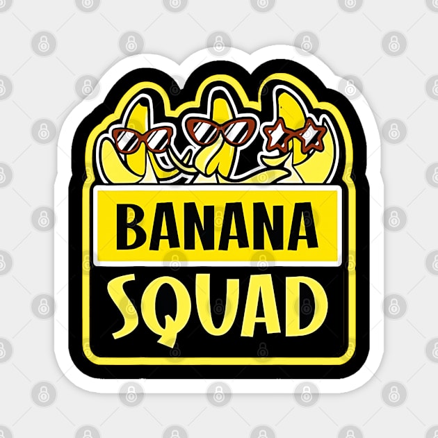 Banana Squad Let’s Go Bananas Meme Magnet by masterpiecesai