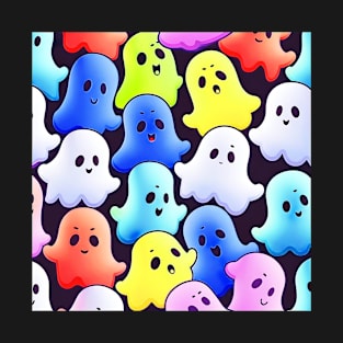 Kawaii Colorful Ghostly Patterns T-Shirt