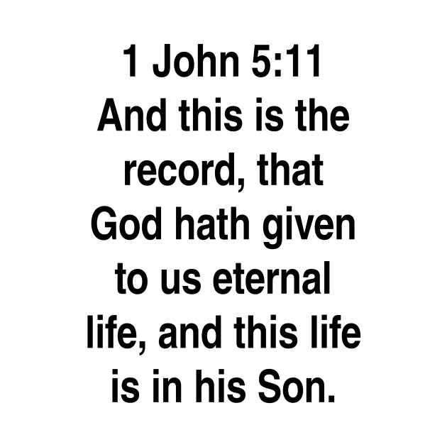 1 John 5:11  King James Version (KJV) Gift by Holy Bible Verses