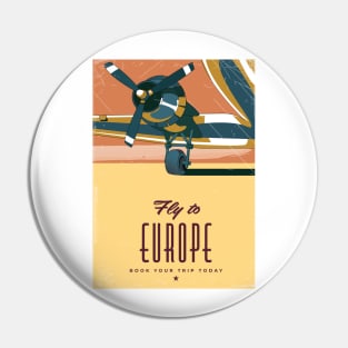 Fly to Europe Pin