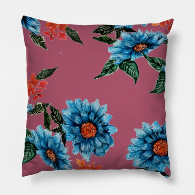 floral motif Pillow by ibtihella