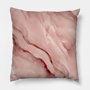 Rose Gold Marble Pillow