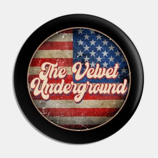 American Flag Personalized Velvet Proud Name Birthday Pin