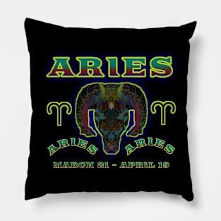 Aries 1a Black Pillow