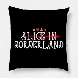 alice in borderland red laser Pillow