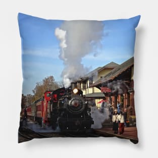 New Hope PA - Autumn Excursion on Steam Train Pillow