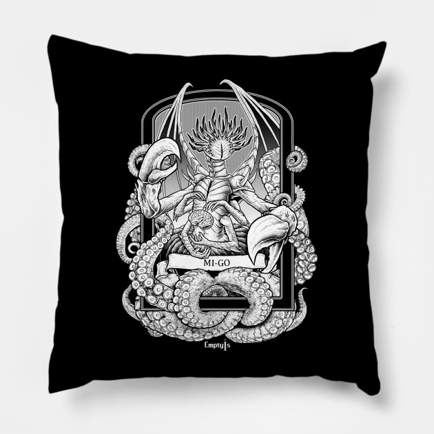 Lovecraft Mi-Go Pillow by EmptyIs