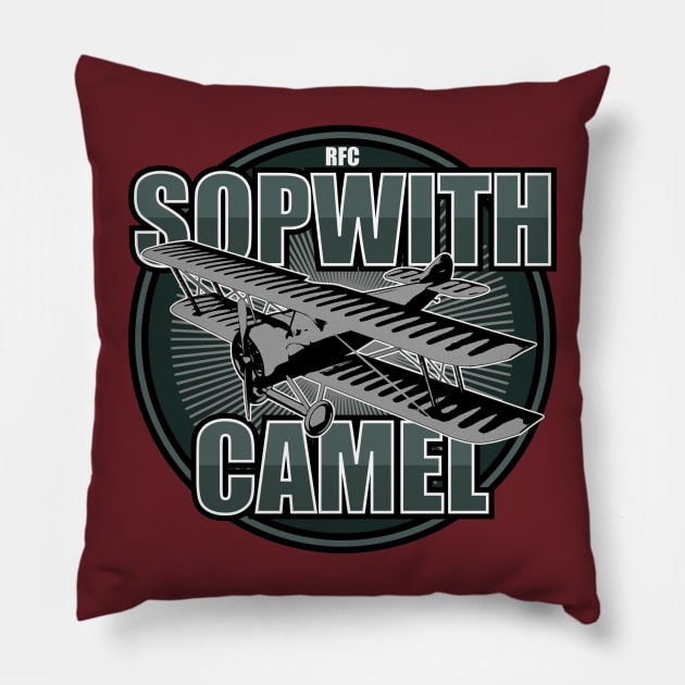 WW1 Sopwith Camel Pillow by TCP