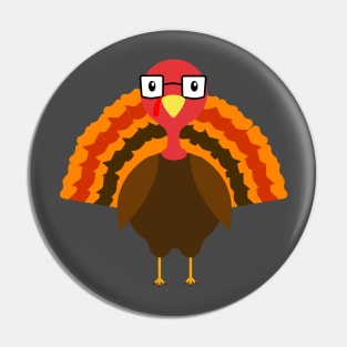 Quirky Nerdy Turkey Pin