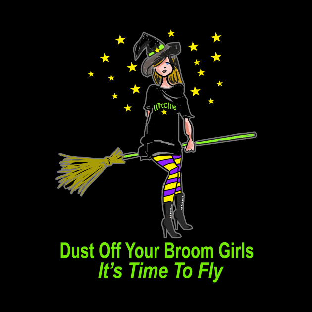 CUTE HALLOWEEN WITCH ON BROOM COSTUME by TexasTeez