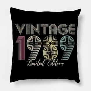 Vintage 1989 Limited Edition Men Women Birthday Pillow