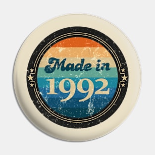 Retro Vintage Made In 1992 Pin