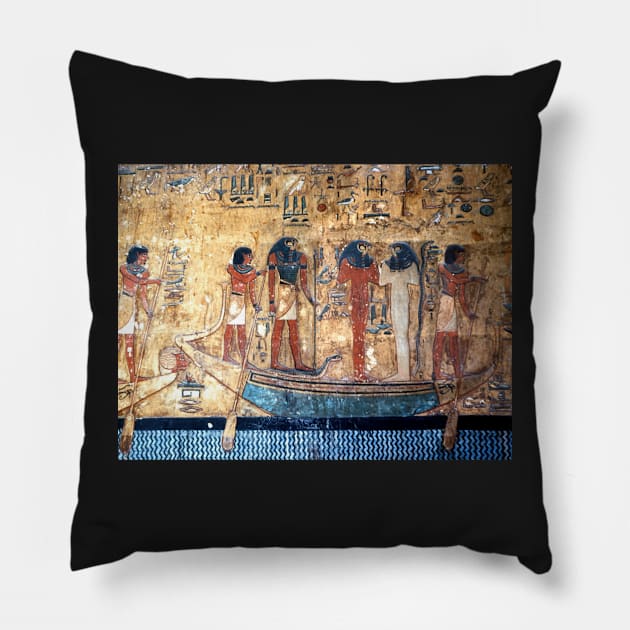 Tomb of Seti I, Egypt Pillow by Carole-Anne