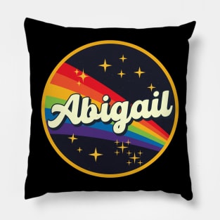 Abigail // Rainbow In Space Vintage Style Pillow