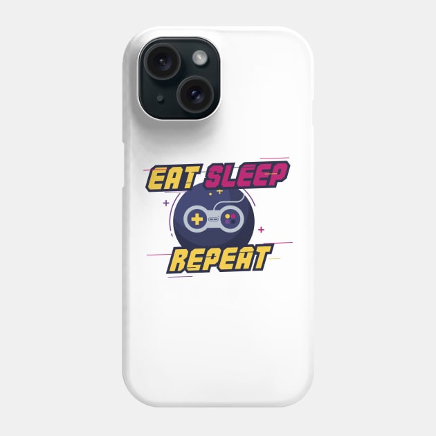 Eat sleep GAME repeat Phone Case by kokowaza