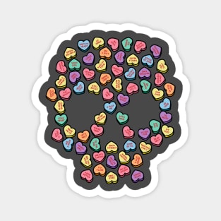 Death By Candy Valentine's Day Hearts Skull Magnet