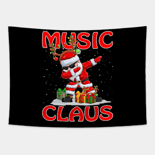 Music Santa Claus Reindeer Christmas Matching Costume Tapestry