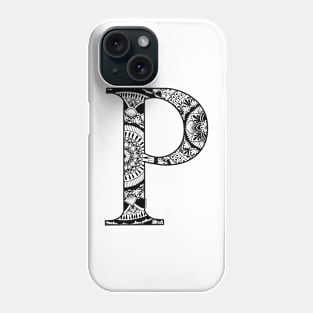 Mandala Letter Capital P Phone Case