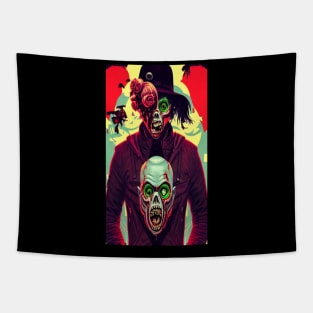 Zombie Punk Green Halloween Walking Dead Tapestry