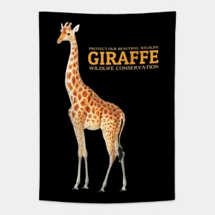 Protect our beautiful Wildlife Giraffe Tapestry