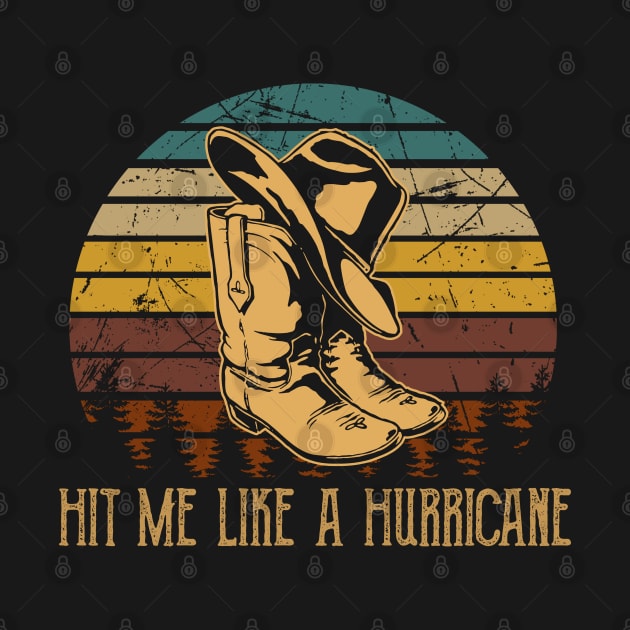 Hit Me Like A Hurricane Country Music Cowboy Boot by Monster Gaming