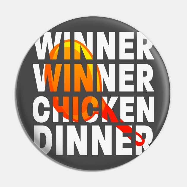 Winner Winner Chicken Dinner Frying Pan Skillet Silhouette Pin by NearlyNow