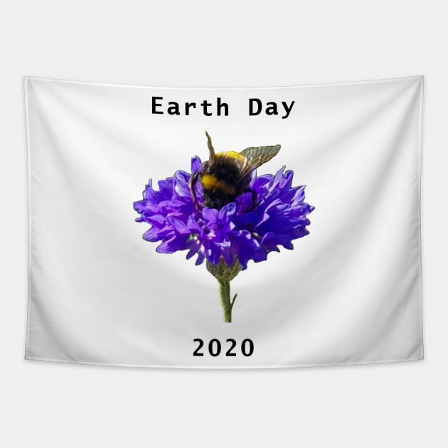 Bumblebee for Earth Day Tapestry by ellenhenryart