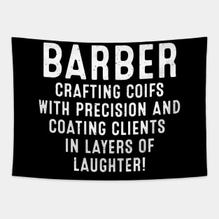 Barber Crafting Coifs with Precision Tapestry