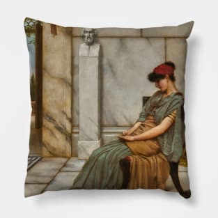 The Engagement Ring by John William Godward Pillow