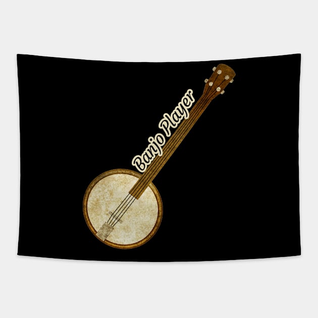 Banjo Player Tapestry by Kelly Louise Art