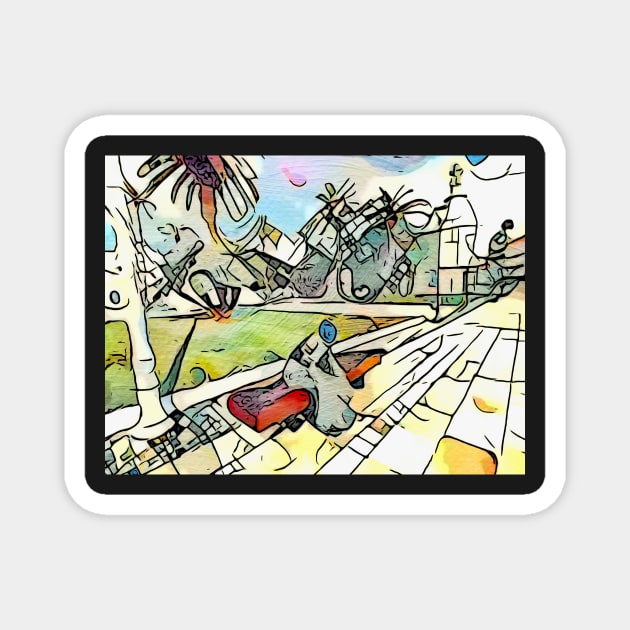 Kandinsky meets Cartagena, motif 5 Magnet by Zamart20