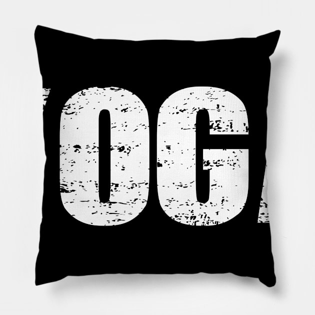 Distressed Look Yoga Gift For Yogis Pillow by OceanRadar