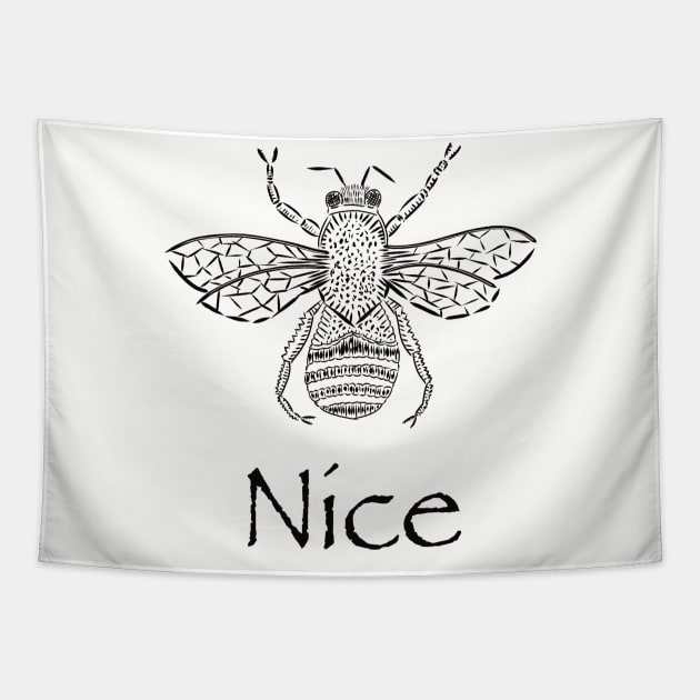 Bee nice Tapestry by Rickido