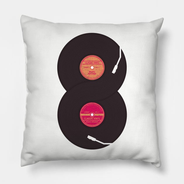 Infinity Vinyl Record Pillow by StevenToang