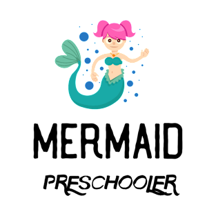 Back To School Trendy Mermaid Gift For Girls - Mermaid Preschooler T-Shirt