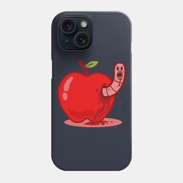 Worm vs Apple Phone Case by bigbadrobot