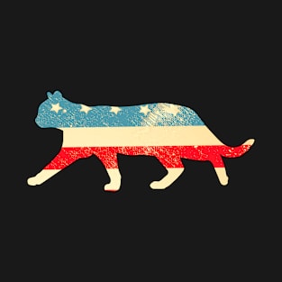 American Flag Cat T-Shirt