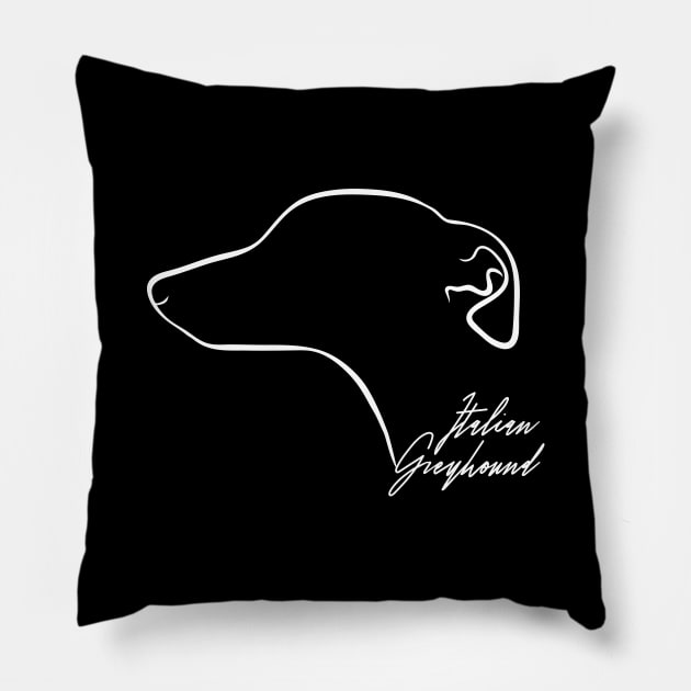 Proud Italian Greyhound profile dog lover Pillow by wilsigns