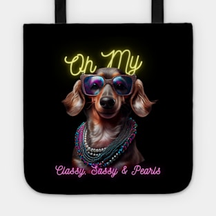 Classy, sassy and pearls. Tote