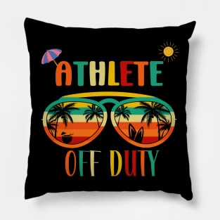 Athlete Off duty-  Retro Vintage Sunglasses Beach vacation sun for Summertime Pillow