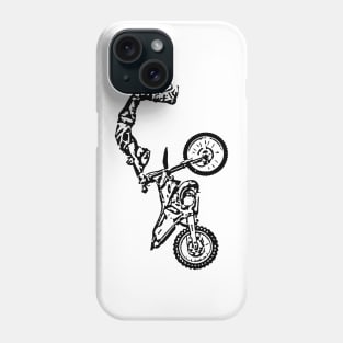 Motocross Jumping Freestyle Sketch Art Phone Case