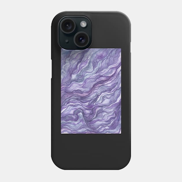 Violet Waves Phone Case by Cordata