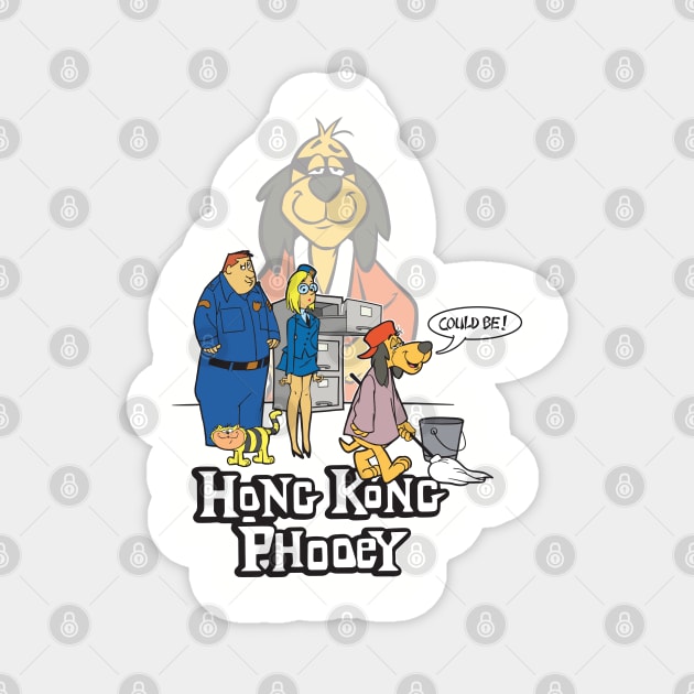 Hong Kong Phooey - Could Be! - Dark Design Magnet by Chewbaccadoll