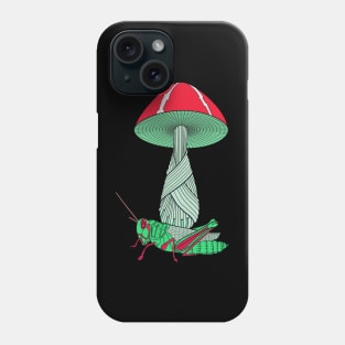 Mushroom and Grasshopper Phone Case